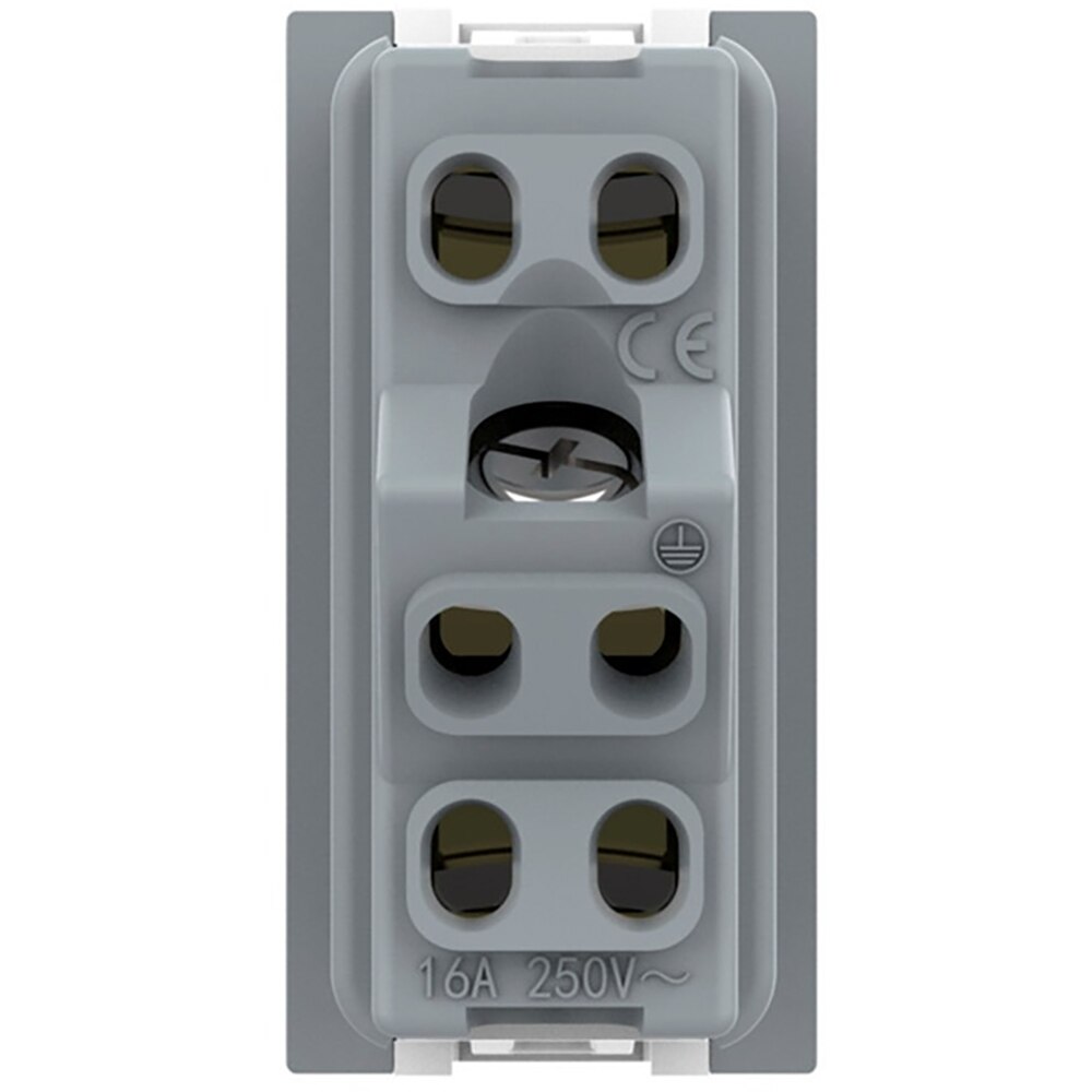 Modul priza simpla Livolo VL-FCTL16A-1WP, model italian, 16A, alb