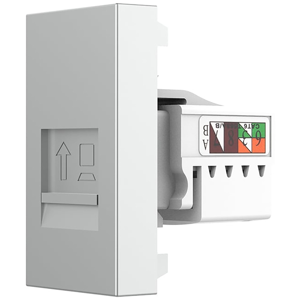 Modul priza internet Livolo VL-FCCP-1WP, RJ-45, alb