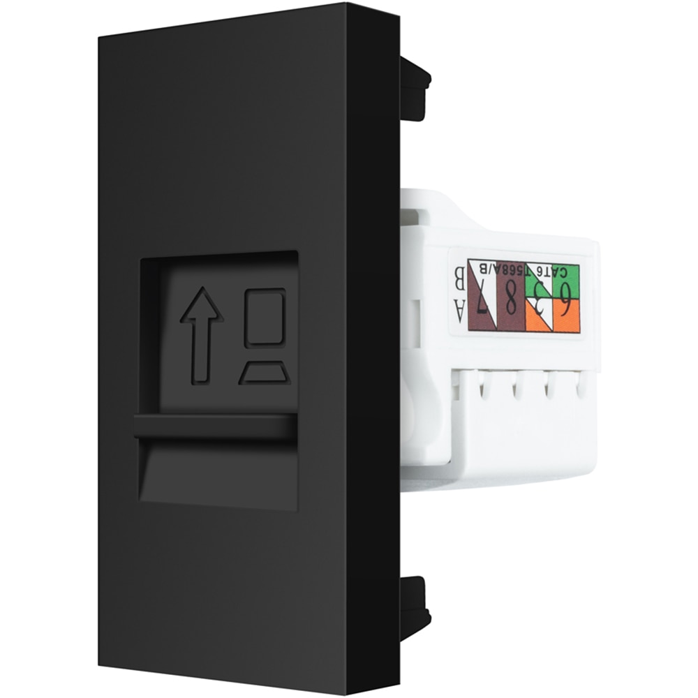 Modul priza internet Livolo VL-FCCP-1BP, RJ-45, negru