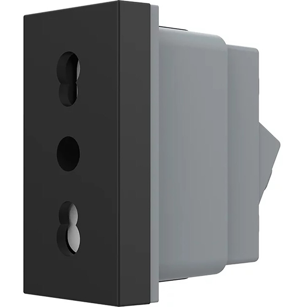 Modul priza simpla Livolo VL-FCTL16A-1BP, model italian, 16A, negru