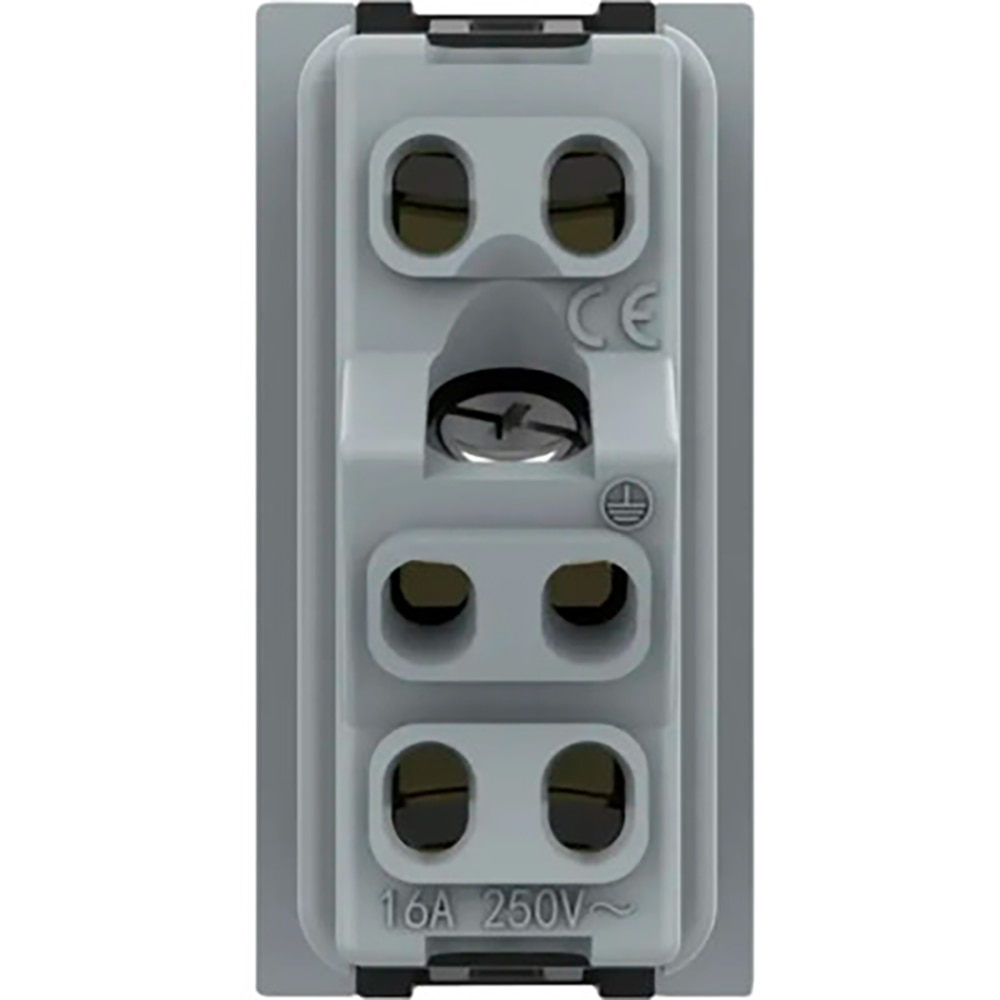 Modul priza simpla Livolo VL-FCTL16A-1BP, model italian, 16A, negru