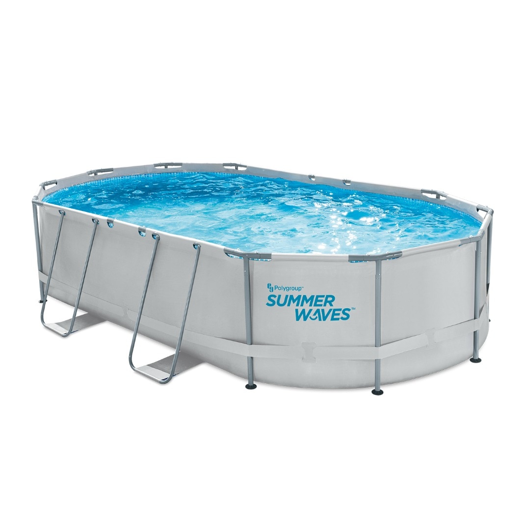 Piscina cadru metalic, ovala, 488 x 305 x 107 cm, 11443 L • Polygroup