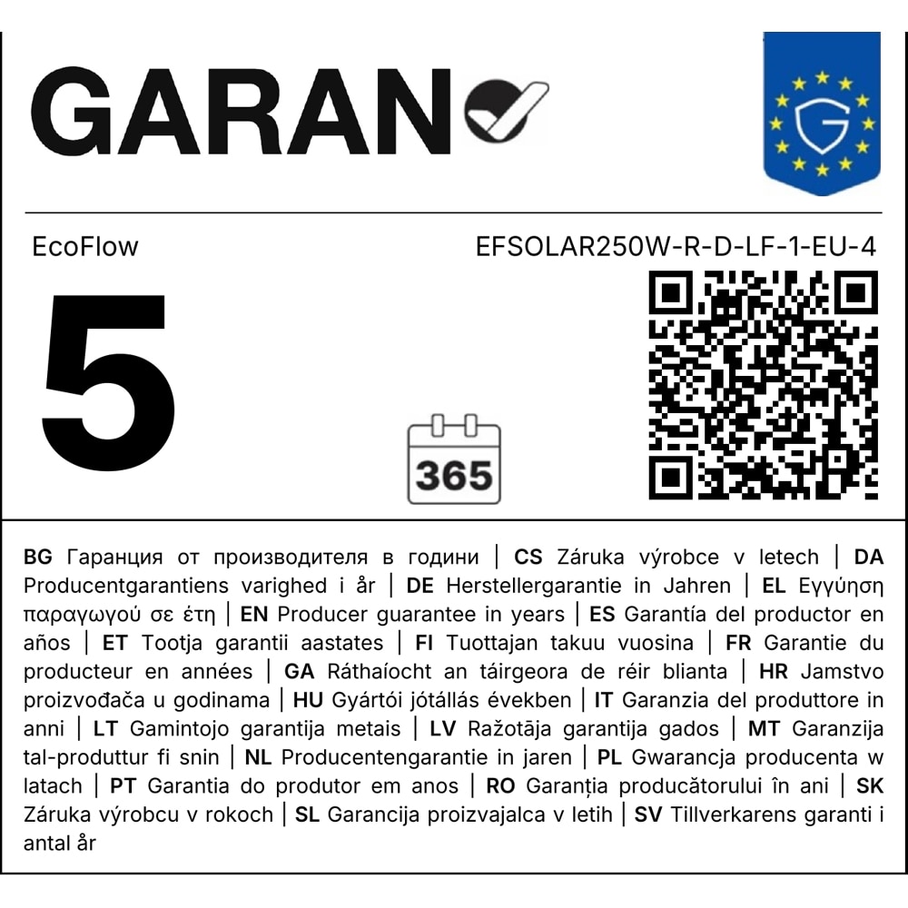 Set 4 panouri solare ECOFLOW, 250W, IP68
