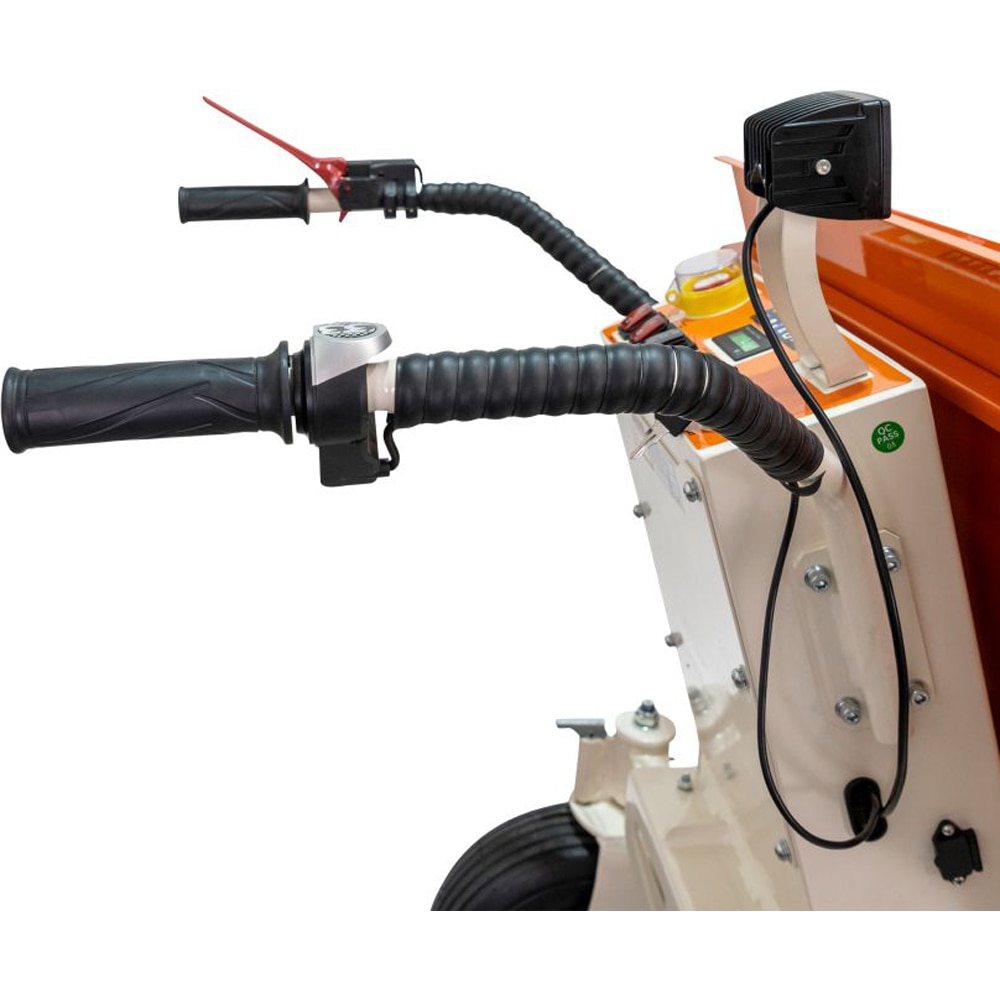 Roaba autopropulsata RURIS RTS 5000, electric, basculare hidraulica, portocaliu