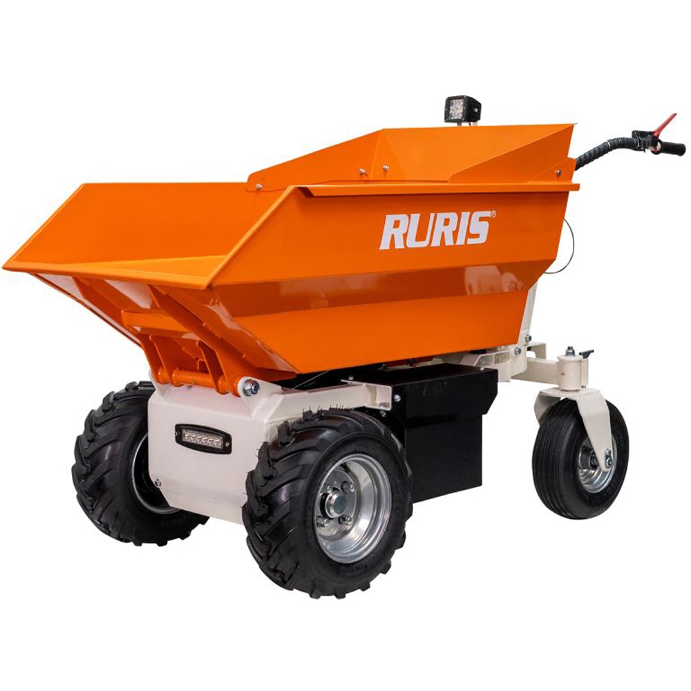 Roaba autopropulsata RURIS RTS 5000, electric, basculare hidraulica, portocaliu