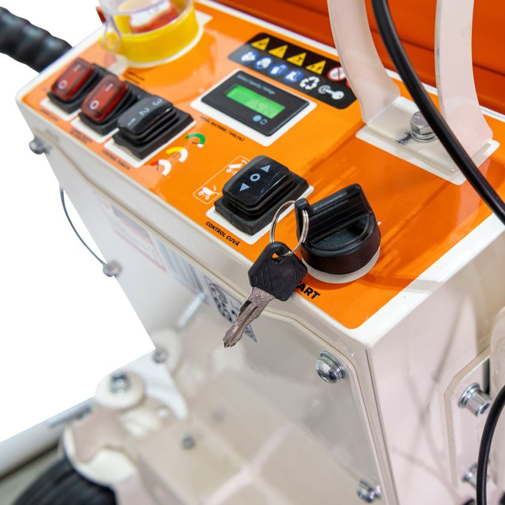 Roaba autopropulsata RURIS RTS 5000, electric, basculare hidraulica, portocaliu