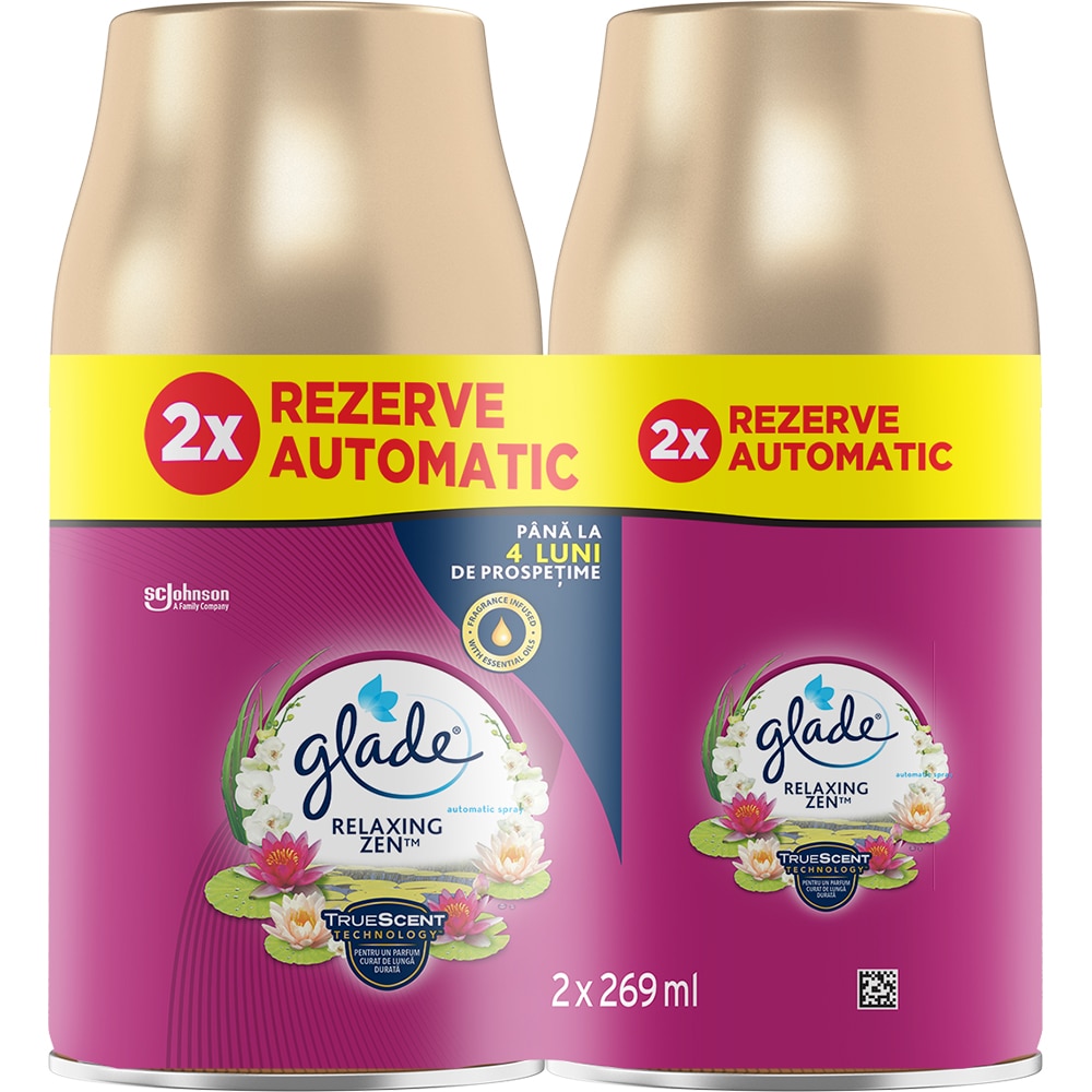 Pachet rezerve odorizant GLADE Automatic Relaxing Zen, 2 x 269ml