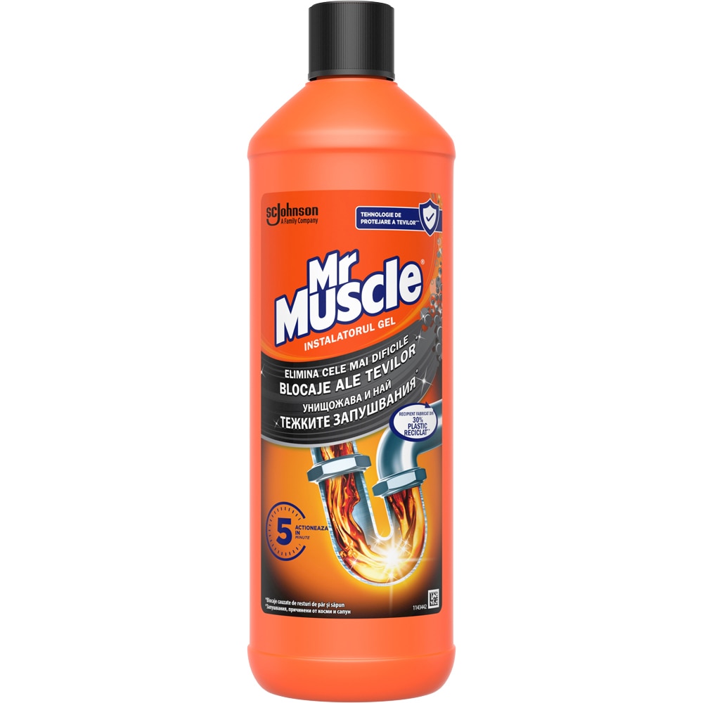Gel pentru desfundat tevi MR. MUSCLE, 1000ml