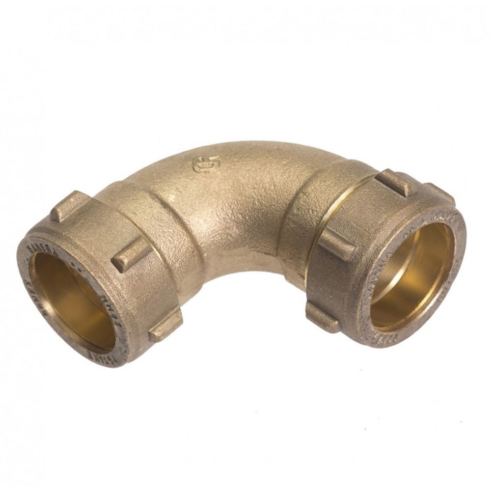 Cot de compresie cu inel, dublu, alama, 28 x 28 mm