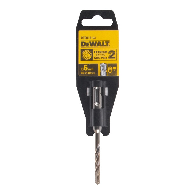 Burghiu zidarie, SDS Plus, 4 caneluri, multisuprafete, 110 x 50 mm, 6 mm, otel DeWalt Extreme