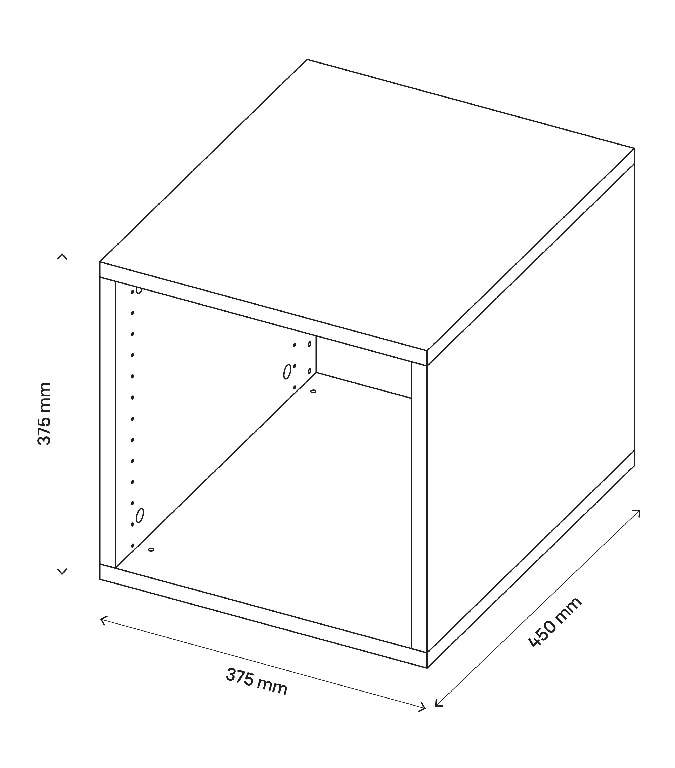 Corp de mobilier, alb, 37 x 37 cm  GoodHome Atomia