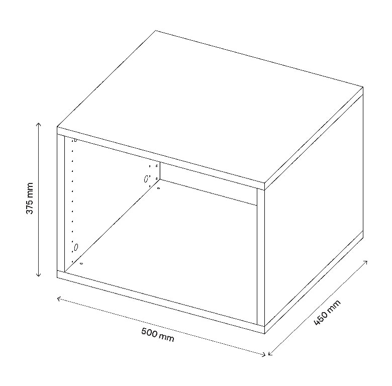 Corp de mobilier, stejar, 37 x 50 cm  GoodHome Atomia