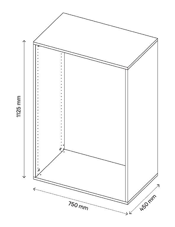 Corp de mobilier, stejar, 112 x 75 cm  GoodHome Atomia