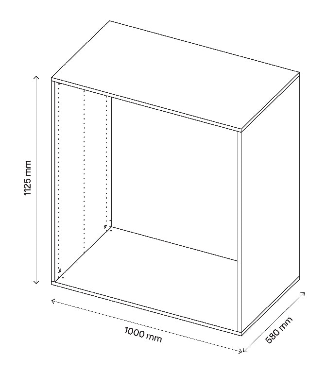 Dulap D45H187 gri stej a GoodHome Atomia