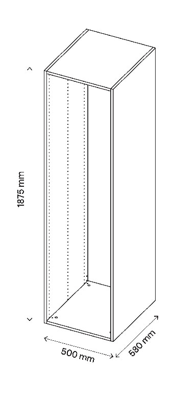 Dulap D58H187W50 stejar  GoodHome Atomia