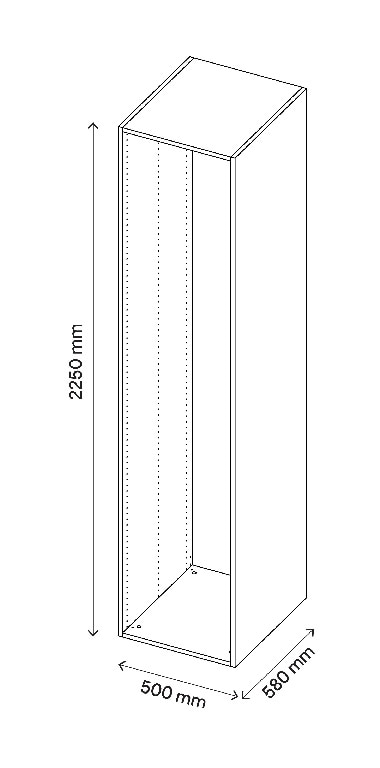 Dulap D58H225W50 alb  GoodHome Atomia