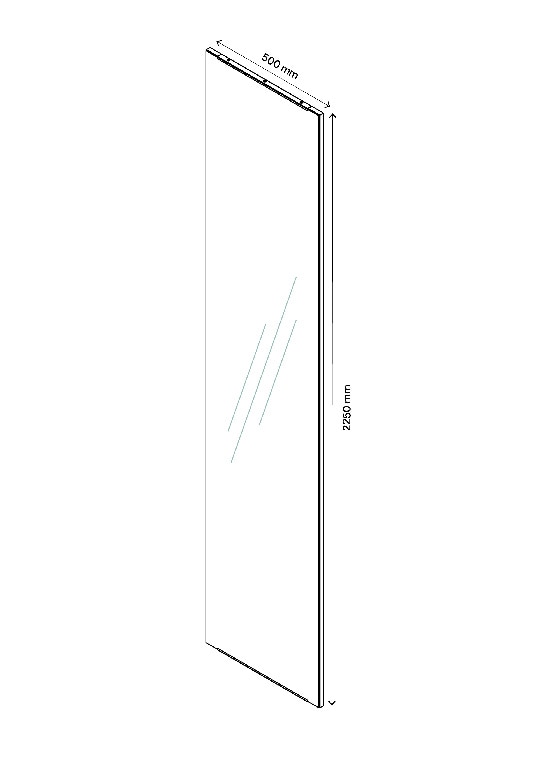 Front usa cu oglinda W50Xh225  GoodHome Atomia