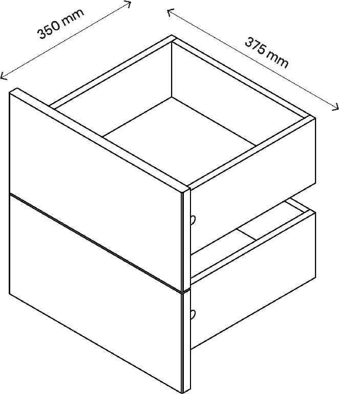 Sertar exterior, 35 x 37 cm stejar  2 bucati  GoodHome Atomia
