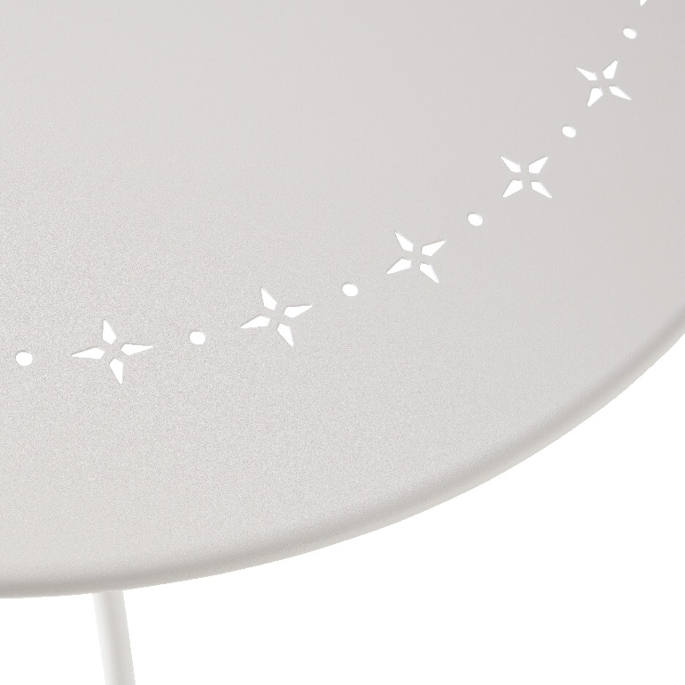 Masa de gradina, otel, crem, rotunda, 4 persoane, 95 x 72 cm  GoodHome vernon