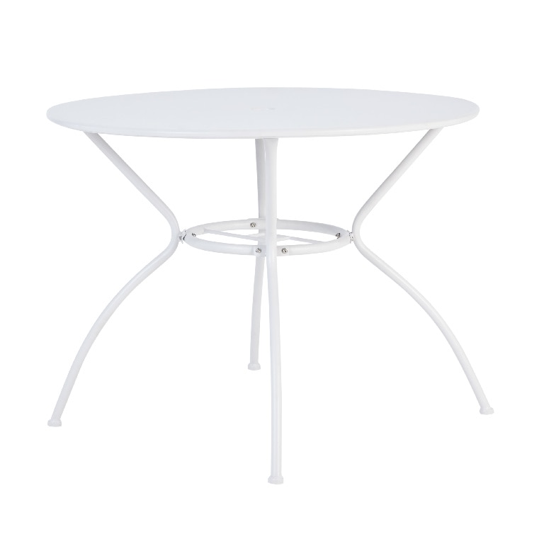 Masa de gradina, otel, crem, rotunda, 4 persoane, 95 x 72 cm  GoodHome vernon