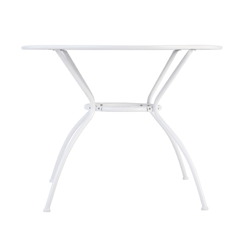 Masa de gradina, otel, crem, rotunda, 4 persoane, 95 x 72 cm  GoodHome vernon