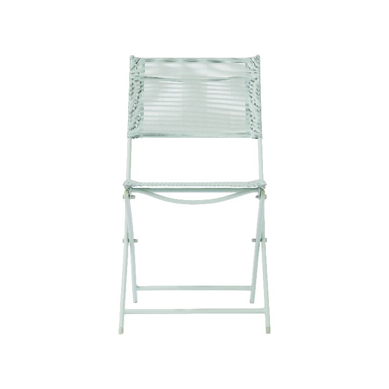 Scaun de gradina pliant GOODHOME Saba, 84.5 x 46.5 x 50 cm, otel si panza, verde