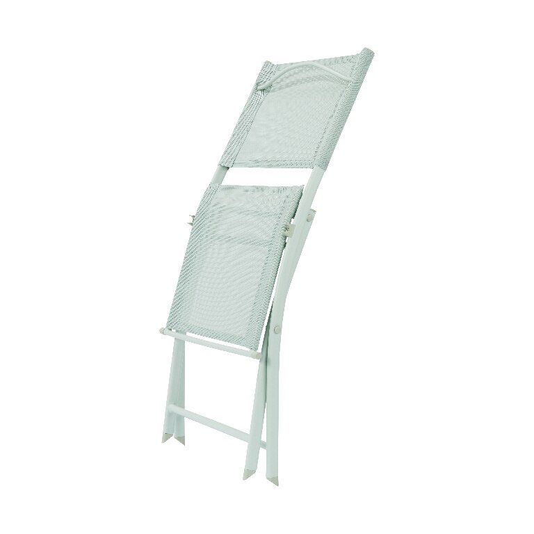 Scaun de gradina pliant GOODHOME Saba, 84.5 x 46.5 x 50 cm, otel si panza, verde
