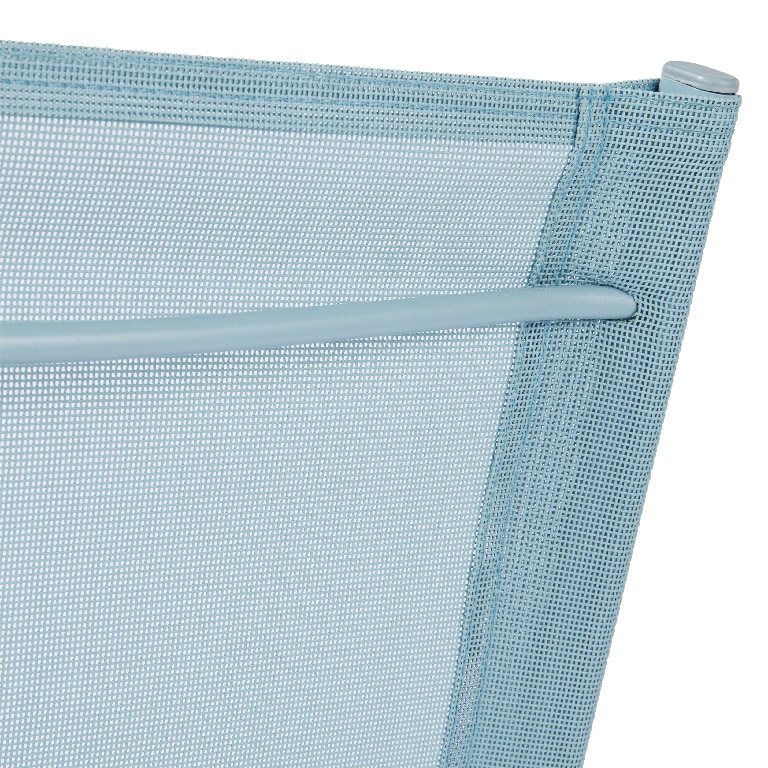 Scaun de gradina pliant GOODHOME Saba, 84.5 x 46.5 x 50 cm, otel si panza, albastru