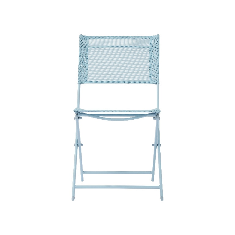 Scaun de gradina pliant GOODHOME Saba, 84.5 x 46.5 x 50 cm, otel si panza, albastru