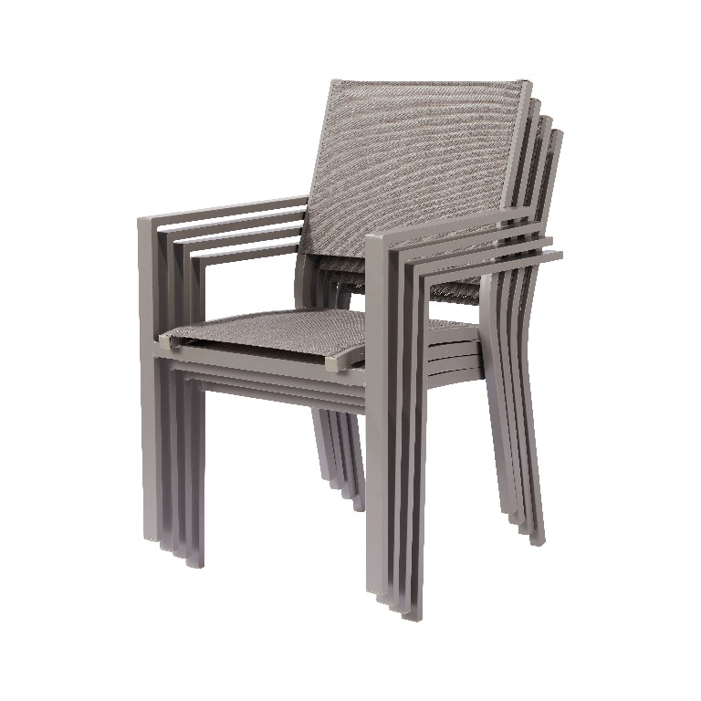 Scaun de gradina si terasa GoodHome Barbana, bej, metalic, 56 x 86 x 59 cm