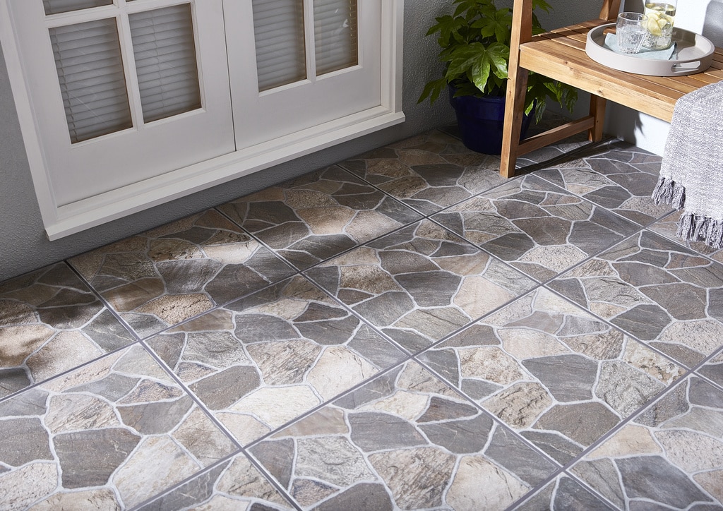 Gresie Exterior, Gri, Portelan, 45 x 45 cm, suprafata 1,215 mp  GoodHome Piazza