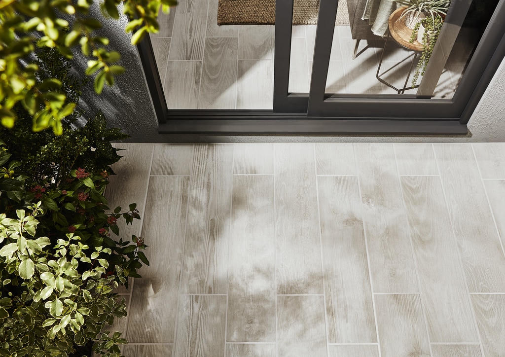 Gresie Exterior, Alb, Ceramica, 80 x 20 cm, suprafata 1,28 mp  GoodHome Pine