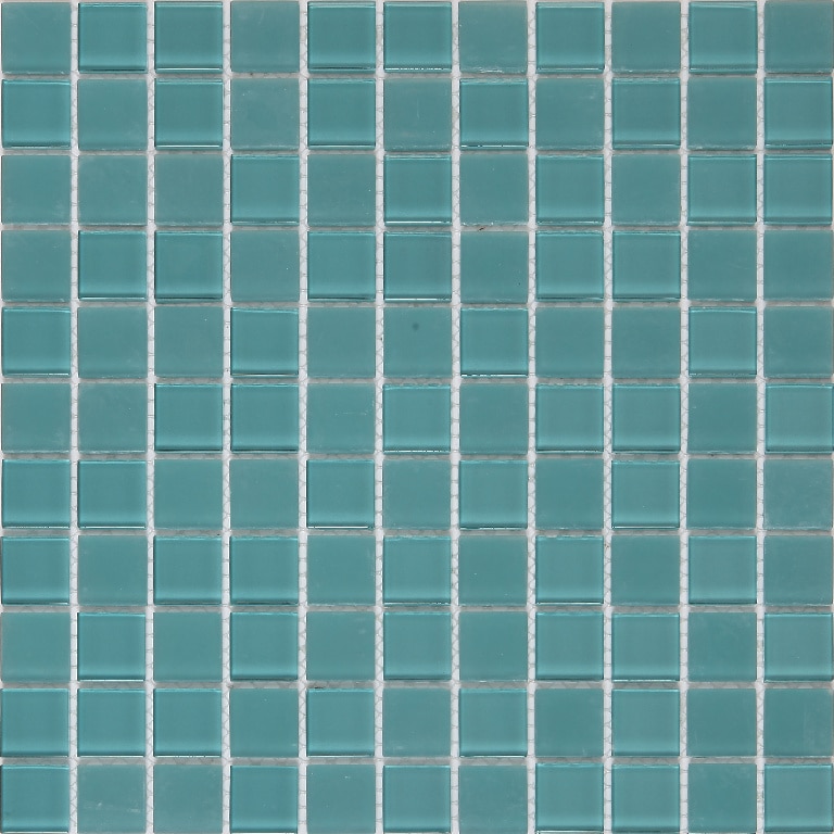 Mozaic interior, albastru, sticla, patrat, 30 x 30 cm x 8 mm  Glina