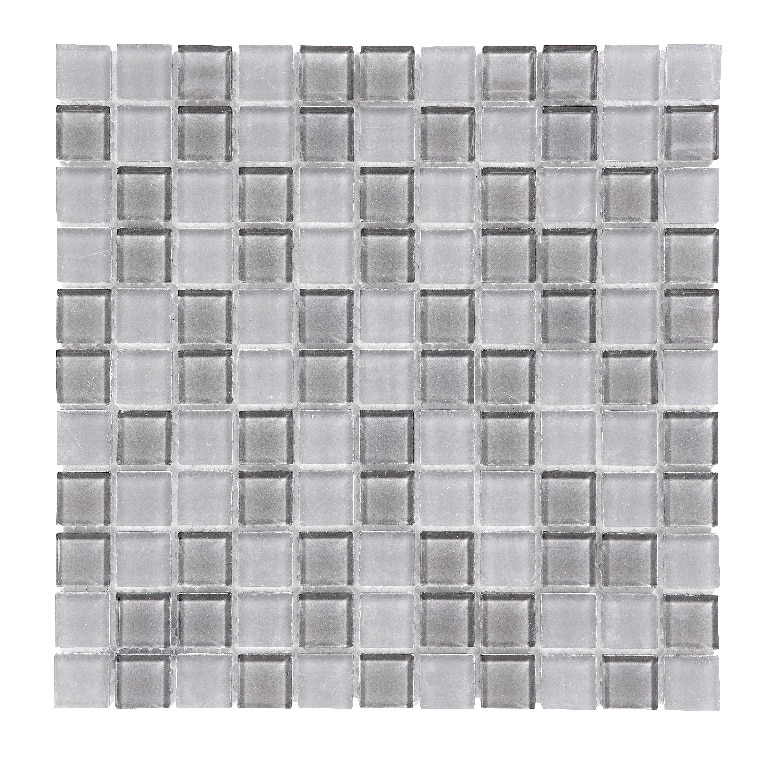 Mozaic interior, gri, sticla, patrat, 30 x 30 cm x 4 mm Glina
