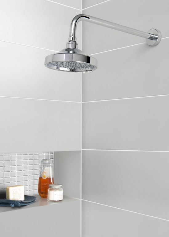 Mozaic interior, alb, sticla, patrat, 30 x 30 cm x 4 mm  Glina