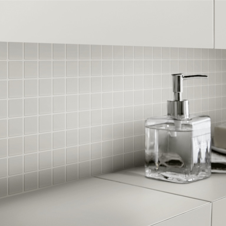 Mozaic interior, gri, sticla, patrat, 30 x 30 cm x 4 mm  GoodHome Plain