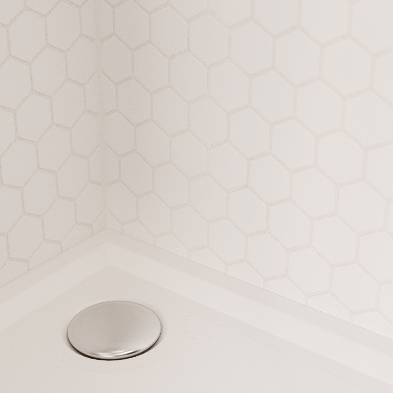 Mozaic interior, alb, sticla, patrat, 30 x 30 cm x 6 mm  GoodHome Plain