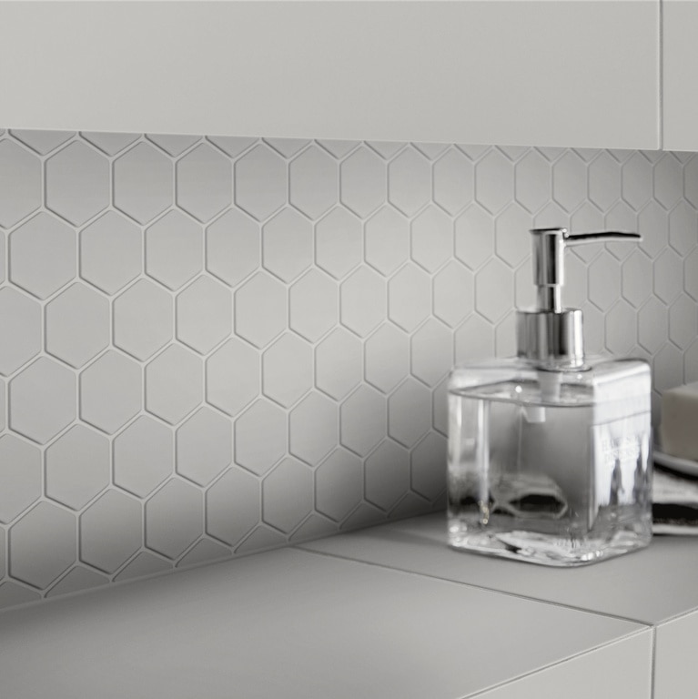 Mozaic interior, gri, sticla, patrat, 30 x 30 cm x 6 mm  GoodHome Plain