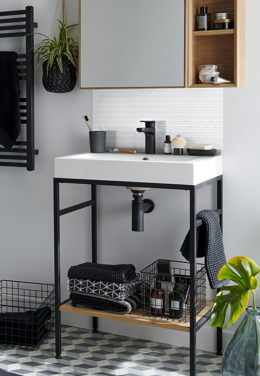 Mozaic interior, alb, ceramica, patrat, 30 x 30 cm x 6 mm  GoodHome Trentie