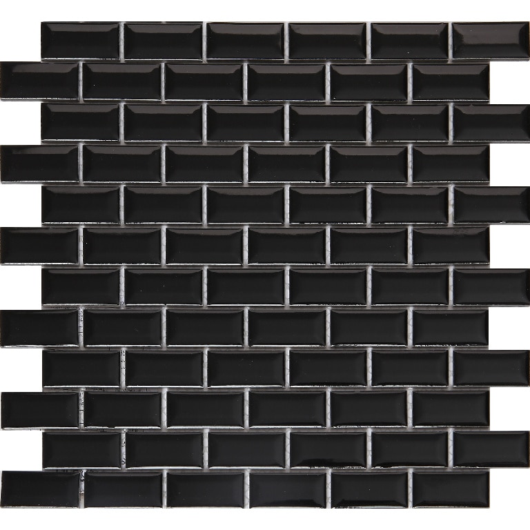 Mozaic interior, negru, ceramica, patrat, 30 x 30 cm x 6 mm  GoodHome Trentie