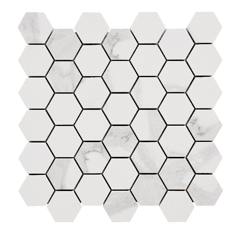 Mozaic portelanat decorativ GoodHome Ultimate Marble, 30x30 cm, alb