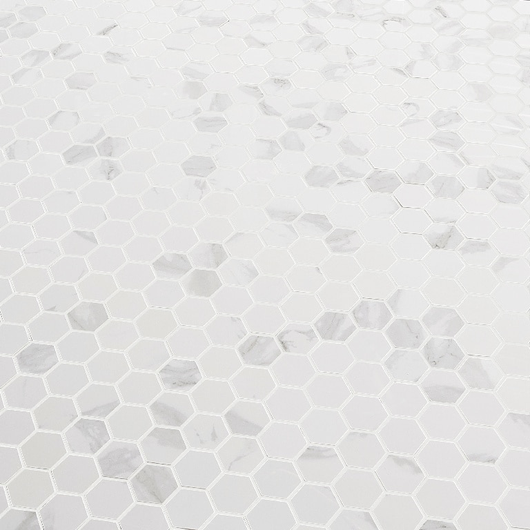 Mozaic portelanat decorativ GoodHome Ultimate Marble, 30x30 cm, alb