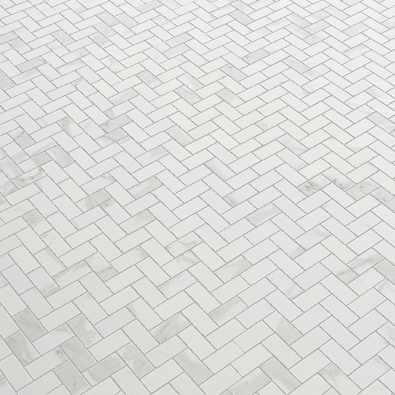 Mozaic portelanat decorativ GoodHome Ultimate Marble, 30x30 cm, alb