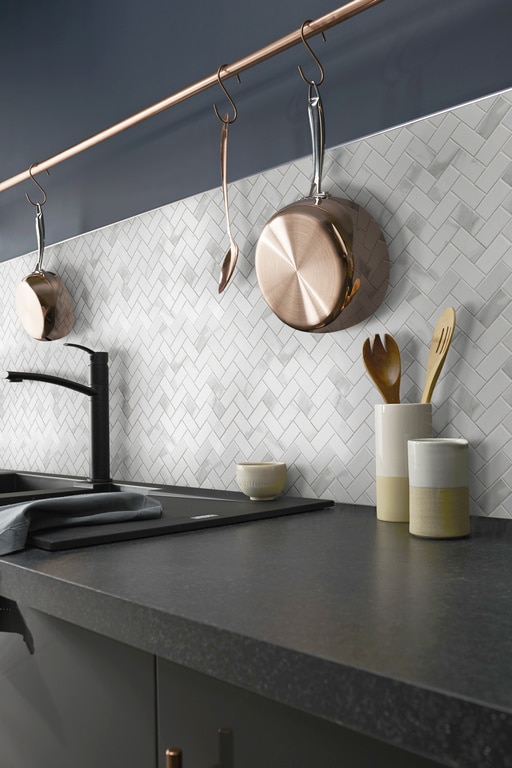 Mozaic portelanat decorativ GoodHome Ultimate Marble, 30x30 cm, alb