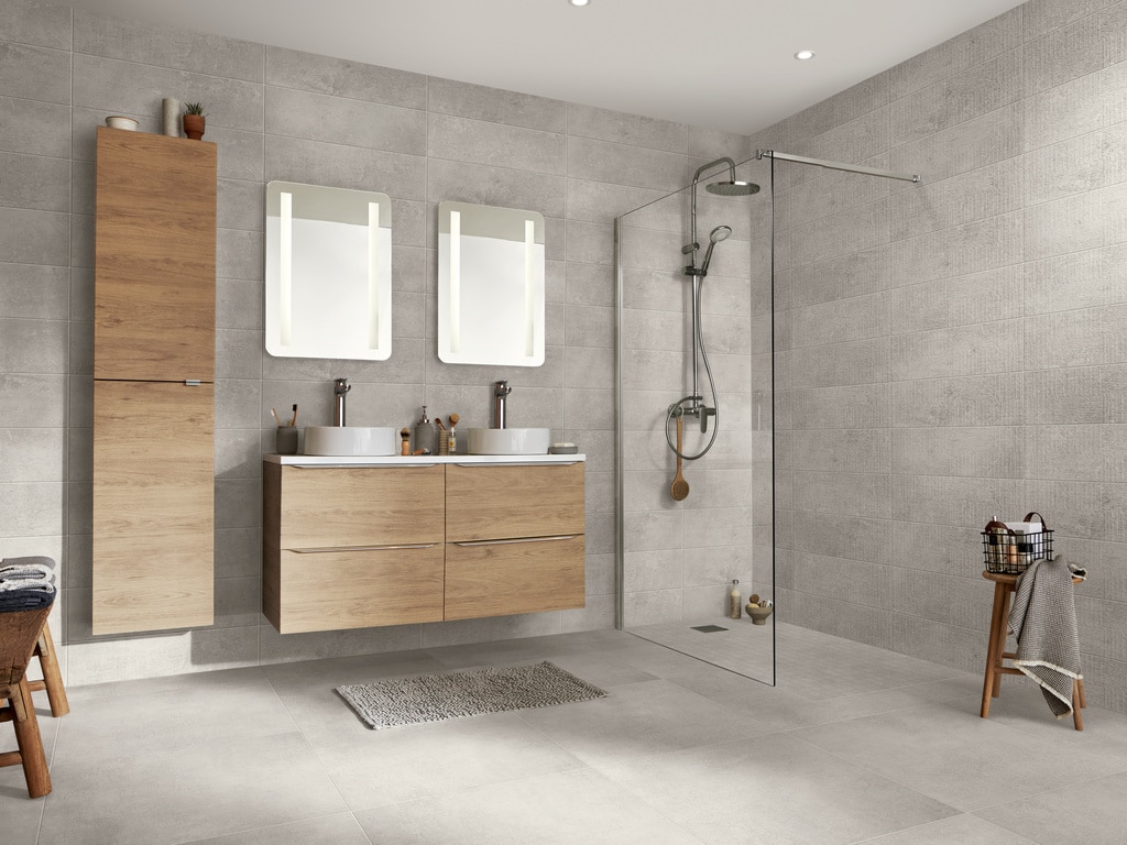 Faianta interior, gri, 60 x 20 x 0.85 cm, 0.96 mp  GoodHome Metal ID