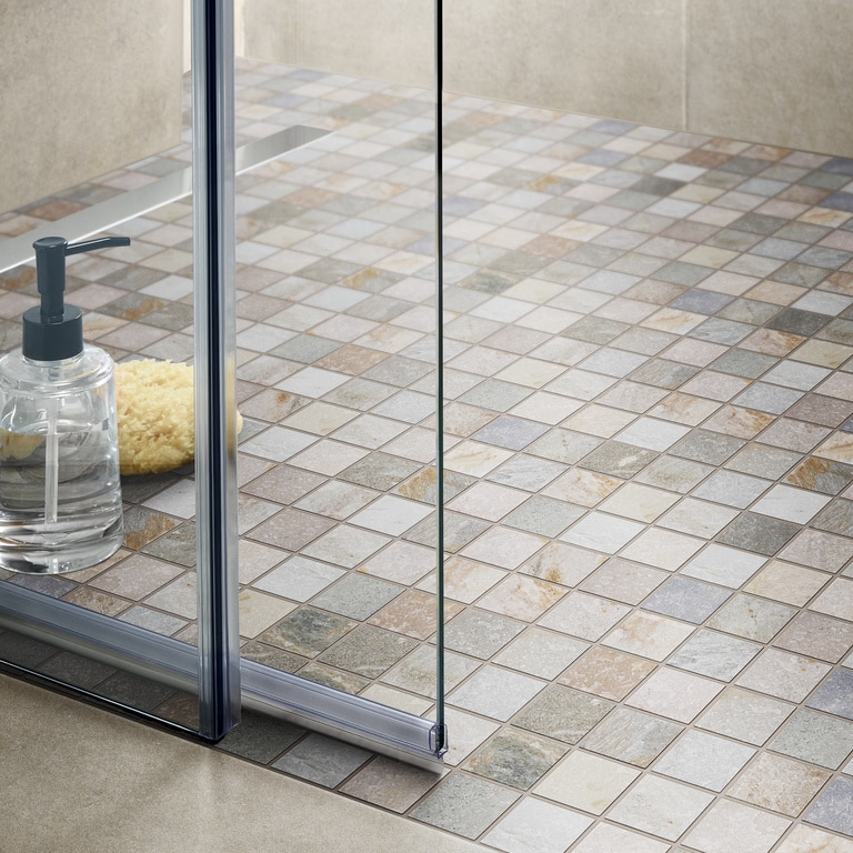 Mozaic interior, bej, piatra naturala, patrat, 30.3 x 30 cm x 10 mm  GoodHome Quartzite