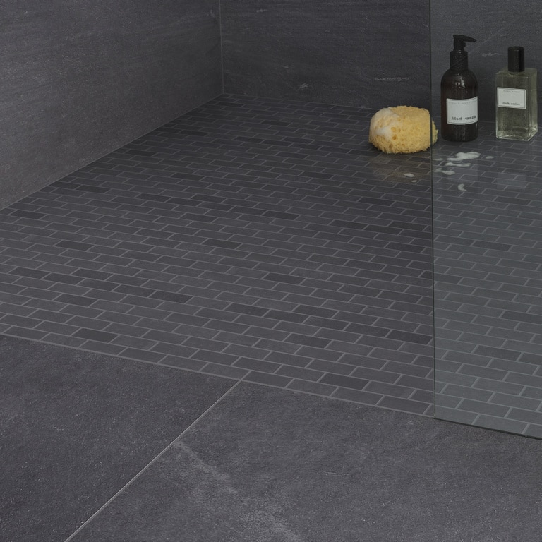 Mozaic interior, antracit, piatra naturala, patrat, 30 x 30 cm x 10 mm  GoodHome Slate