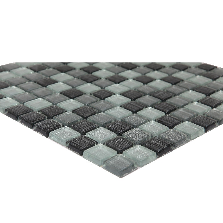 Mozaic interior, gri, sticla, patrat, 30 x 30 cm x 8 mm  GoodHome Fazos