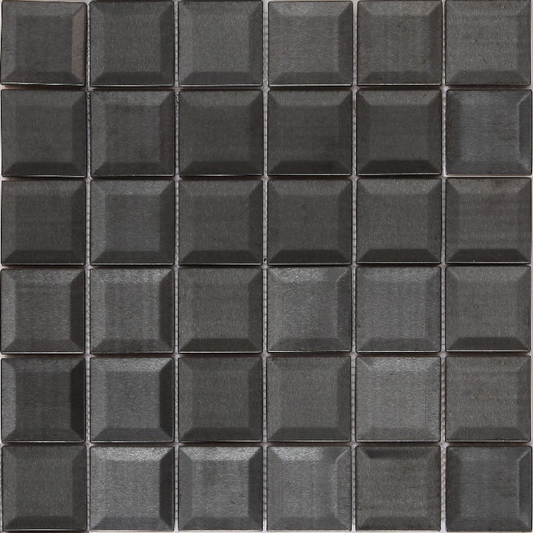 Mozaic interior, negru, otel inoxidabil, patrat, 30 x 30 x 9 mm  GoodHome Manza