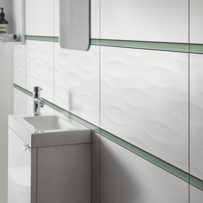 Mozaic interior, verde, sticla, dreptunghiular, 2 x 60 x 8 mm  GoodHome Palmi